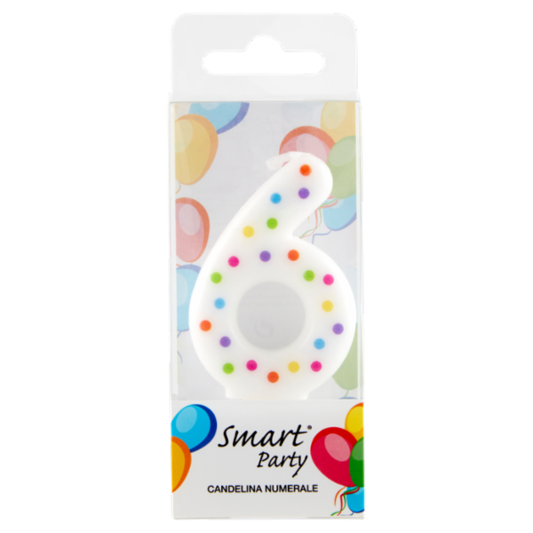Smart Party Candelina Numerale 6 1 pz