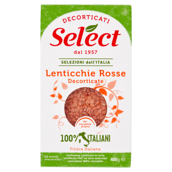 Select Selezioni dall'Italia Lenticchie Rosse Decorticate 400 g