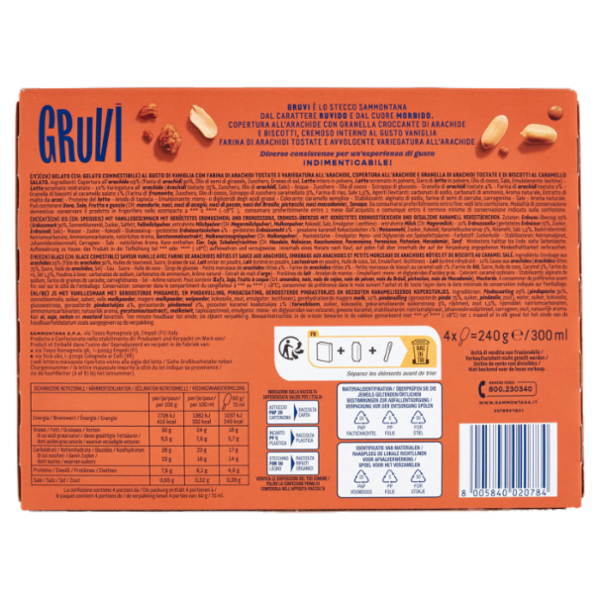 Sammontana Gruvi Arachide Sagace 4 x 60 g