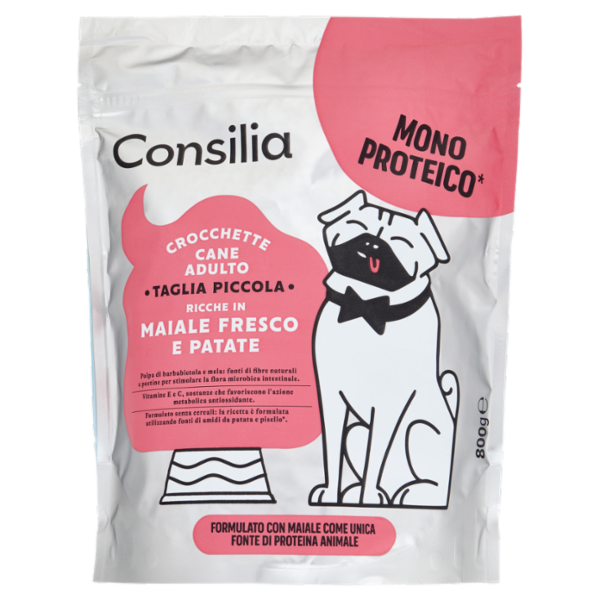 Consilia Cane Crocchette con Maiale Mono Proteico 800 g