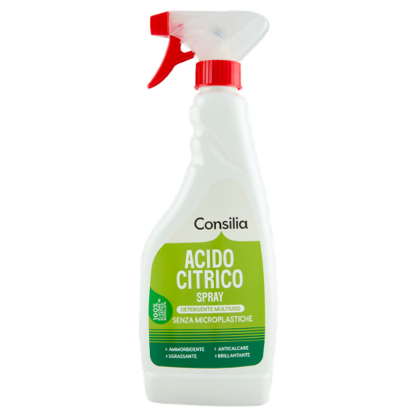 Consilia Acido Citrico Spray Detergente Multiuso senza Microplastiche 500 ml