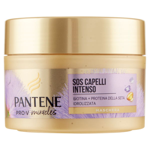 Pantene Maschera Capelli Miracles SOS Capelli Intenso con Biotina+Proteina Seta Idrolizzata 160 ml