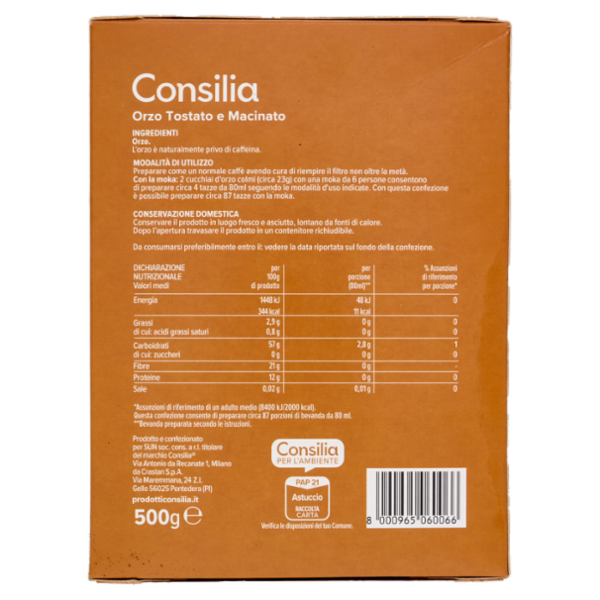 Consilia Orzo Tostato Macinato 500 g