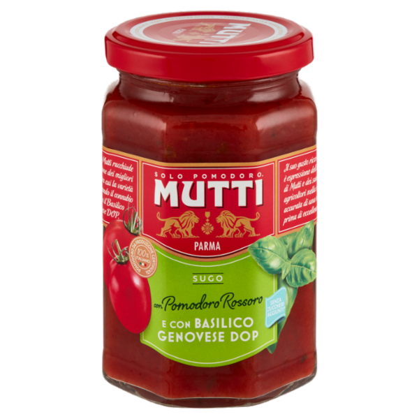 Mutti Sugo con Pomodoro Rossoro e con Basilico Genovese DOP 280 g
