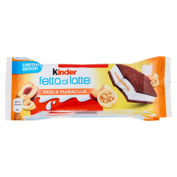Kinder fetta al latte Pesca Maracuja 5 x 28 g