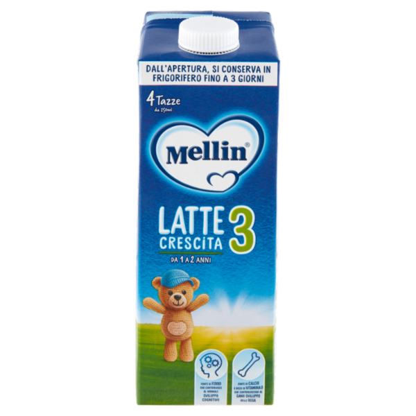 MELLIN 3 - Latte di Crescita Liquido per Bambini da 1 a 2 anni 1L
