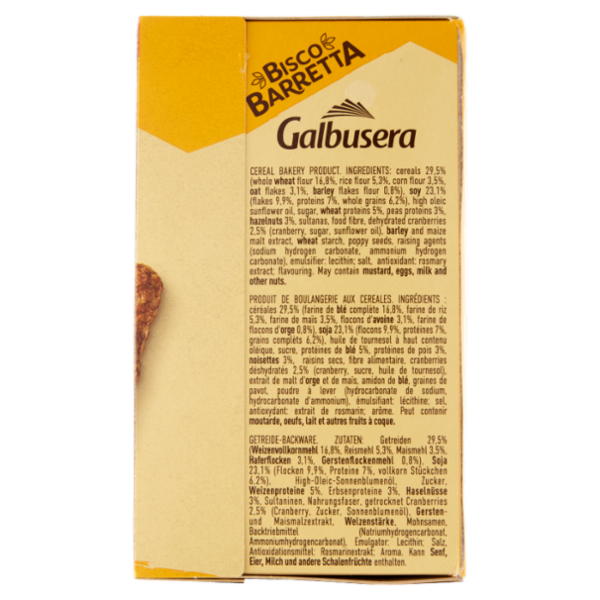 Galbusera BiscoBarretta ricca di proteine 5x36g