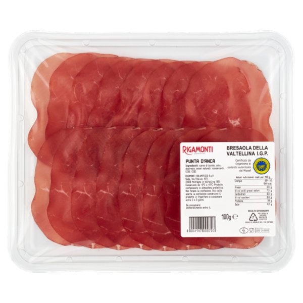 Rigamonti Bresaola della Valtellina I.G.P. Punta d'Anca 100 g