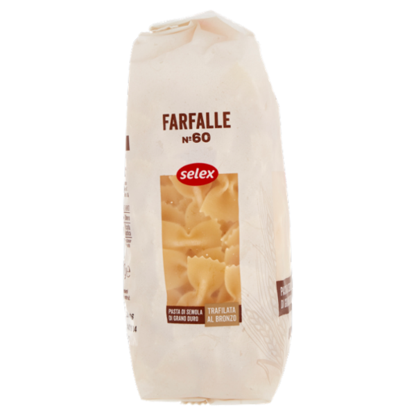Selex Pasta di Semola Trafilata al Bronzo Farfalle 500 g