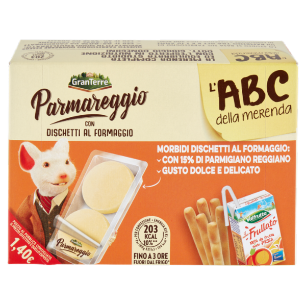Parmareggio l'ABC della merenda con Dischetti al Formaggio