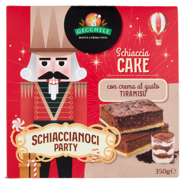 Gecchele Schiaccia Cake con crema al gusto Tiramisù 350 g