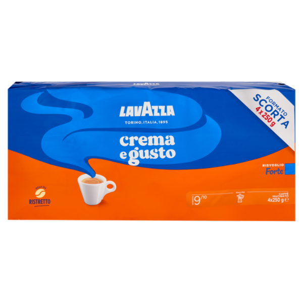 Lavazza crema e gusto Forte Caffè Macinato 4 x 250 g