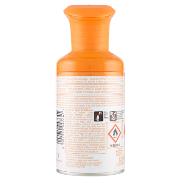 Air Wick Pure Agrumi del Mediterraneo Spray Automatico per Ambienti Ricarica 250 ml