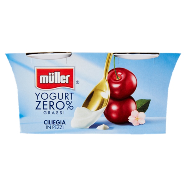 müller Yogurt Zero% Grassi Ciliegia in Pezzi 2 x 125 g