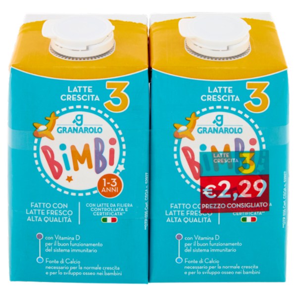 Granarolo Bimbi Latte di Crescita 3 2 x 500 ml