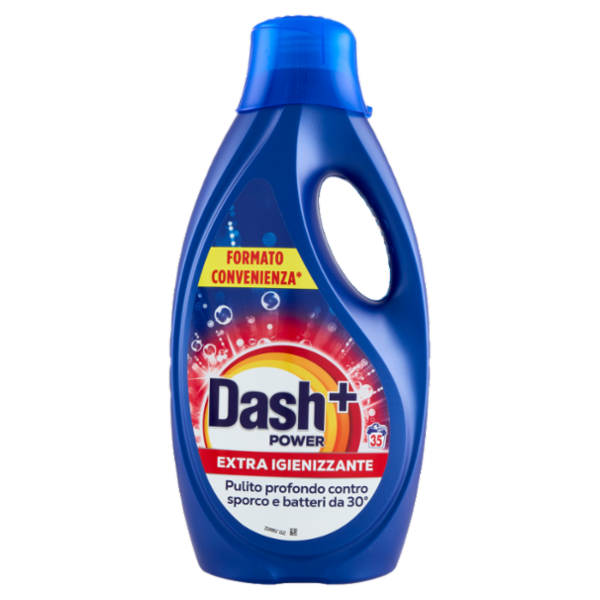 Dash Power Detersivo Liquido Lavatrice, Azione Extra-Igienizzante, 35 Lavaggi 1575 ml