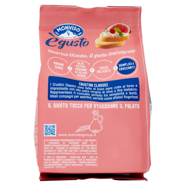 Monviso ègusto Crustini Classici con Olio Extravergine di Oliva 120 g