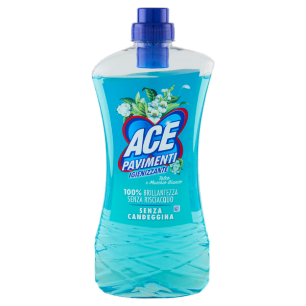 Ace Pavimenti Igienizzante Talco e Muschio Bianco Senza Candeggina 1 L