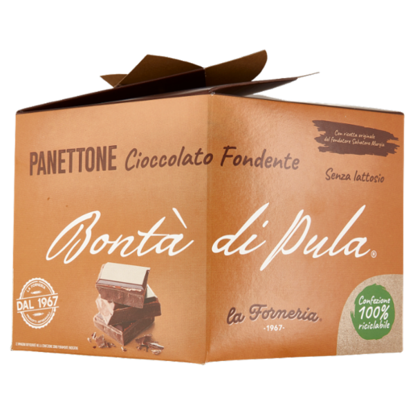 la Forneria Bontà di Pula Panettone Cioccolato Fondente Senza lattosio 750 g