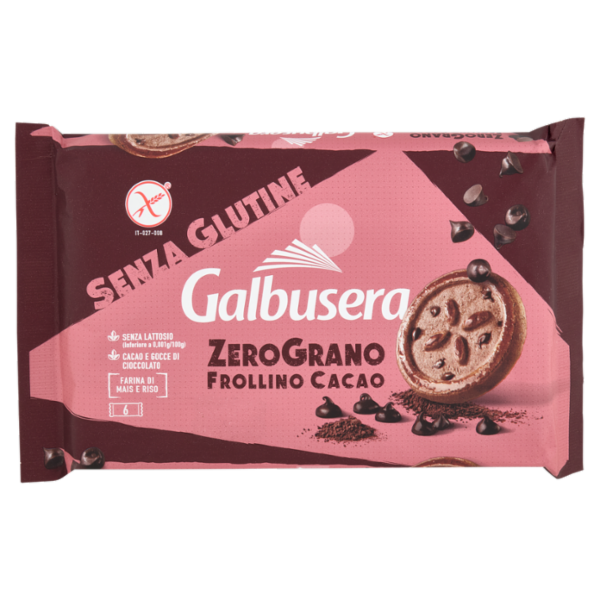 Galbusera ZeroGrano Frollino Cacao Senza Glutine 220 g (6 monoporzioni)