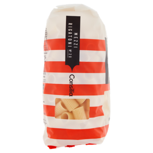 Consilia Pasta di Semola Trafilata al Bronzo Mezzi Rigatoni 500 g