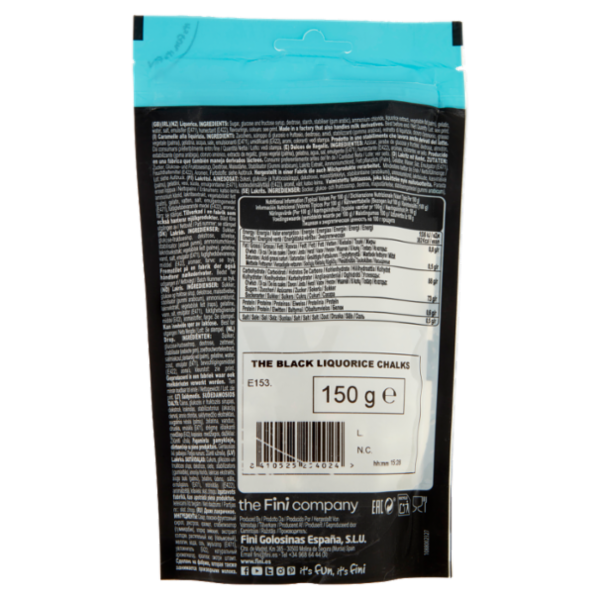 Fini the Black Liquorice Chalks 150 g