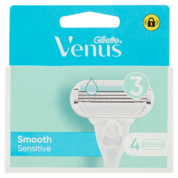 Gillette Venus Smooth Sensitive Lame per Rasoio da Donna 4 Ricariche