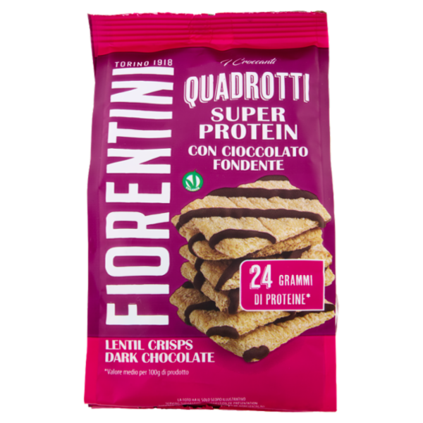 Fiorentini i Croccanti Quadrotti Super Protein con Cioccolato Fondente 60 g