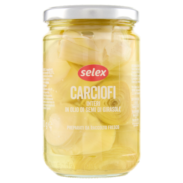 Selex Carciofini Interi in Olio di Semi di Girasole 280 g