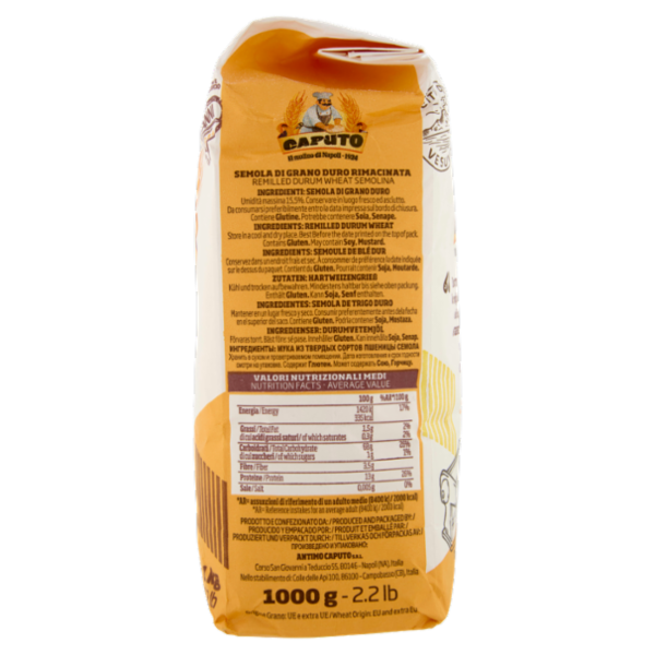 Caputo Semola Rimacinata di Grano Duro 1 Kg