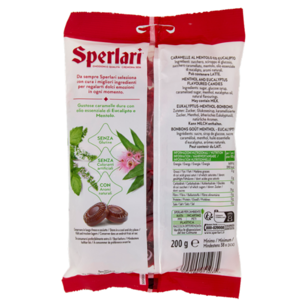 Sperlari Club Caramelle Dure al Mentolo ed Eucalipto 200 g