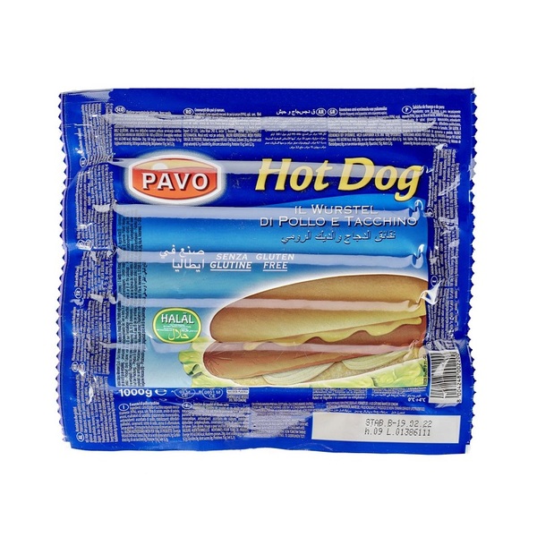 Pavo Wurstel di Pollo e tacchino 1000g