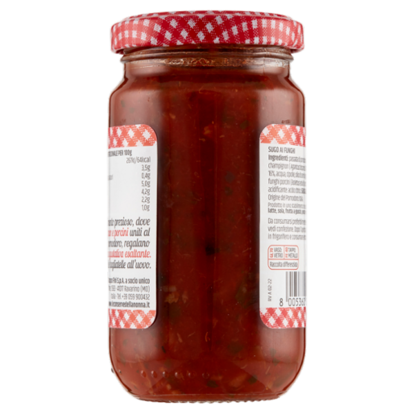 Le Conserve della Nonna Sugo ai funghi Champignon e Porcini 190 g