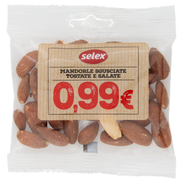 Selex Frutta Secca Mandorle Sgusciate, Tostate e Salate 40 g