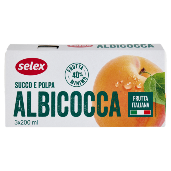 Selex Succo e Polpa di Albicocca 3x200 ml