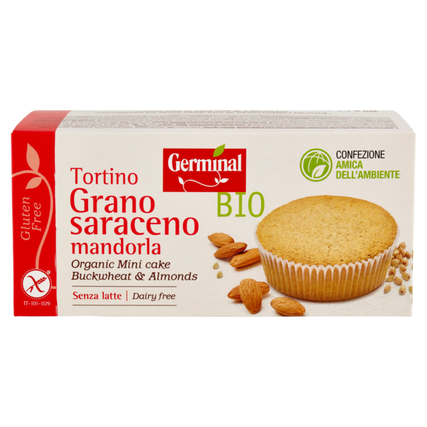 Germinal Bio Tortino Grano saraceno mandorla Gluten Free 4 x 45 g