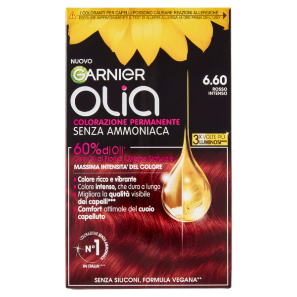 Garnier Olia Tinta Capelli, Senza Ammoniaca, Intense red 660
