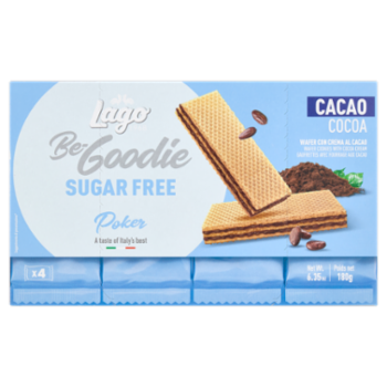 Lago Be-Goodie Sugar Free Poker Cacao 4 x 45 g