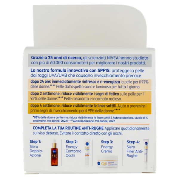 Nivea Q10 Anti-Rughe Energy Crema Giorno Illuminante SPF 15 Pelle Stanca e Spenta 50 ml