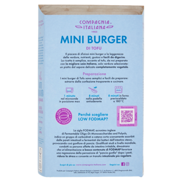 Compagnia Italiana Mini Burger di Tofu alla Mediterranea 160 g