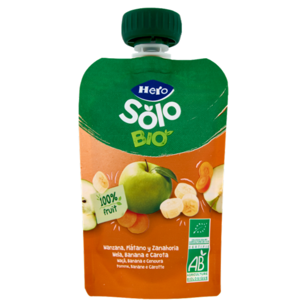 Hero Solo Bio Mela, Banana e Carota 100 g