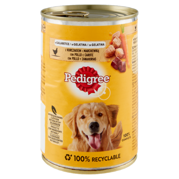 Pedigree Cibo Umido Cane con Pollo e Carote in Gelatina 400 g