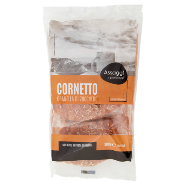 Assaggi e paesaggi Cornetto Granella di Zucchero 6 x 50 g