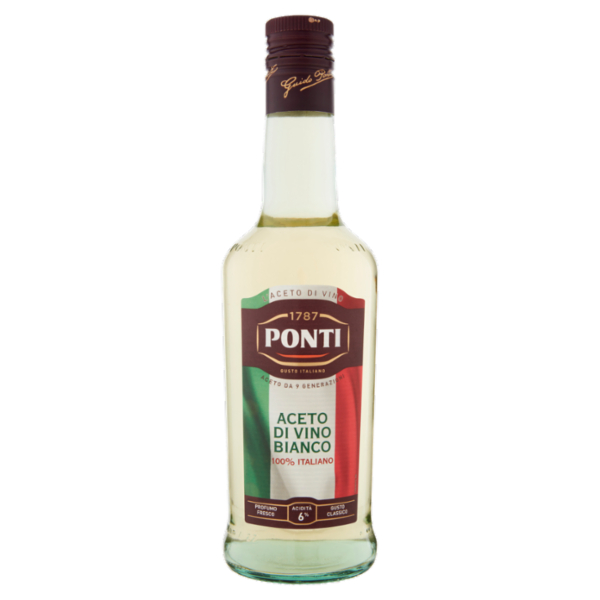 Ponti Aceto di Vino Bianco 100% Italiano 500 ml