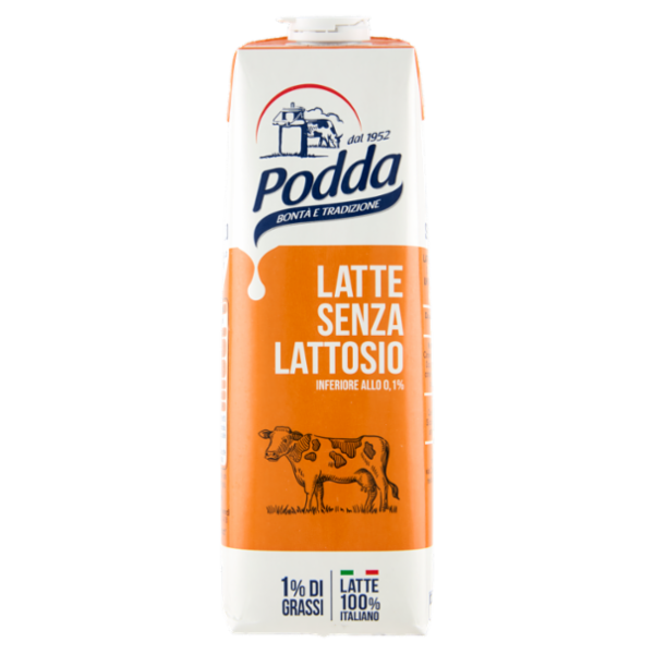 Podda Latte Senza Lattosio 1% di Grassi 1 litro