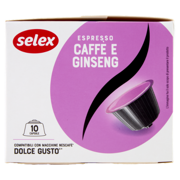 Selex Caffè e Ginseng Espresso in Capsule Compatibili Dolce Gusto 10 pezzi
