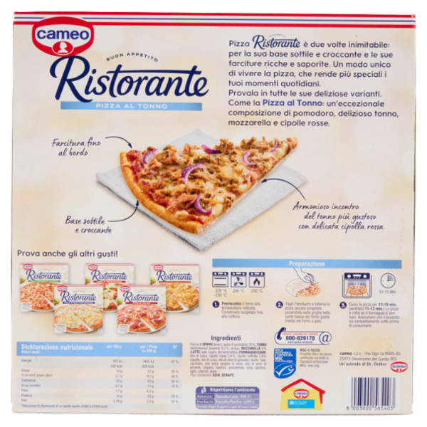 cameo Ristorante Pizza al Tonno 355 g