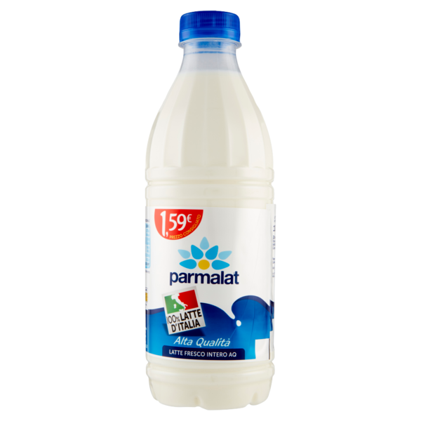 parmalat 100% Latte d'Italia Alta Qualità Latte Fresco Intero AQ 1000 ml
