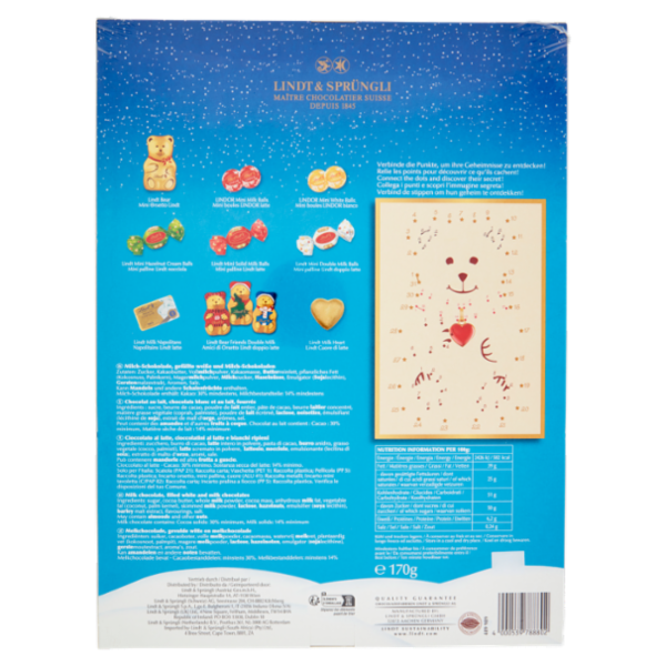 Lindt Calendario avvento Orsetto Natale 170 g