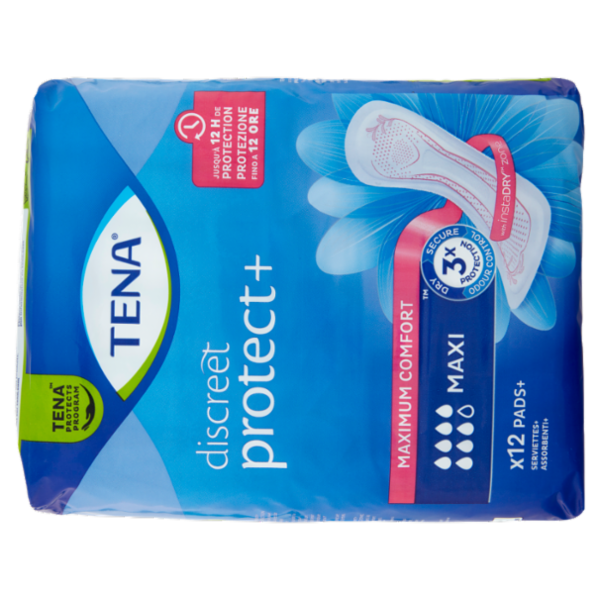 Tena discreet protect+ Maxi Assorbenti 12 pz